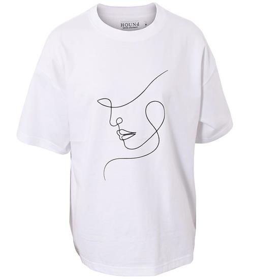 Hound T-shirt - Oversized - White m. Print