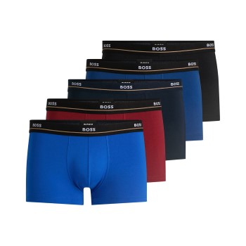 BOSS 10P Essential Trunk Blå/Rød bomuld X-Large Herre