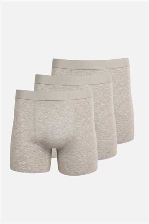 Performance Trunks Bambus 3-Pak - Grå Melange - M - TeeShoppen