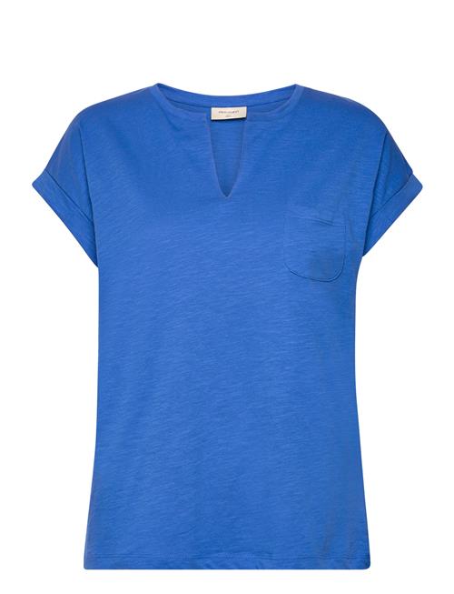 T-Shirt From Freequent In A Soft Material. The T-Shirt Has A Simple Silhouette W FREE/QUENT Blue