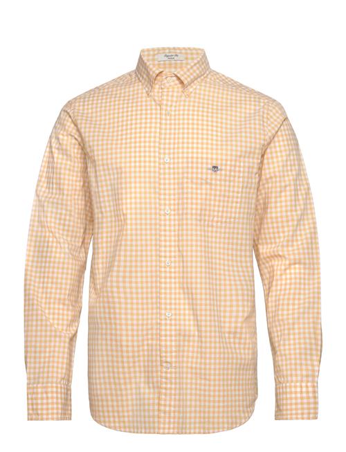 Reg Poplin Gingham Shirt GANT Yellow