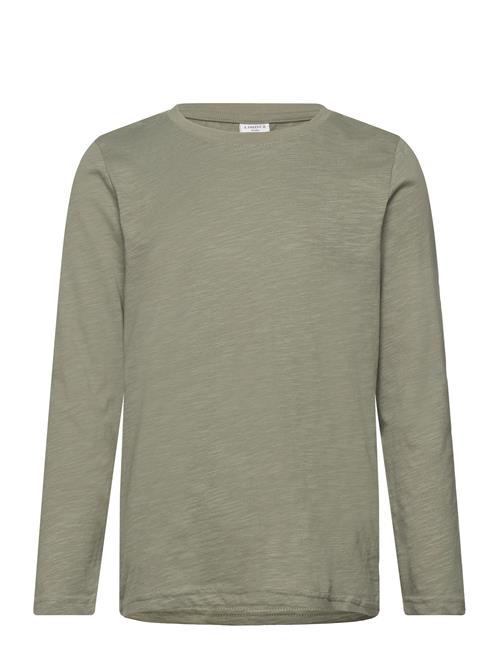 Top L S Slub Basic Lindex Green