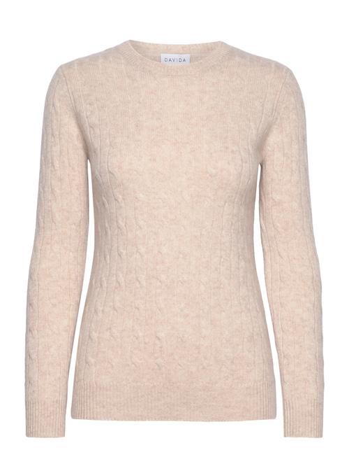 O-Neck Cable Sweater Davida Cashmere Beige