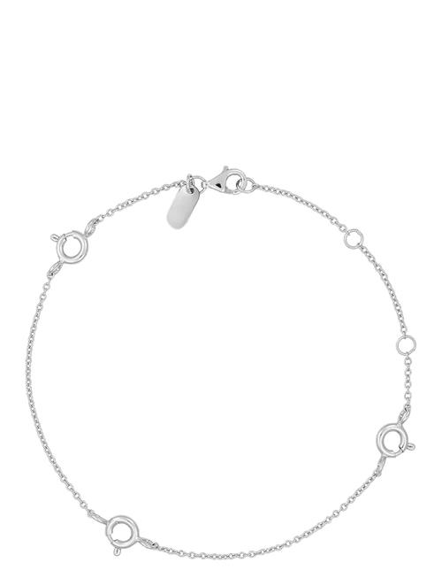 Ruth Anchor Charm Lock Bracelet, Silver Design Letters Silver