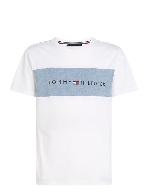 Ss T-Shirt Block Logo Tommy Hilfiger White
