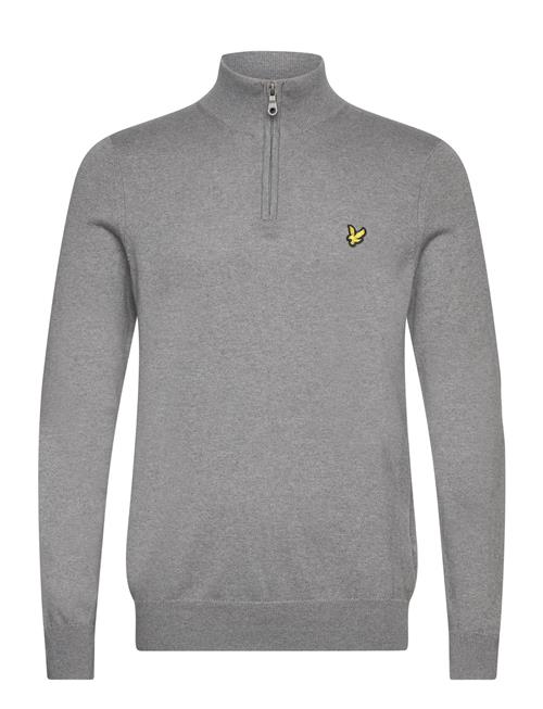 Cotton Merino Quarter Zip Jumper Lyle & Scott Grey