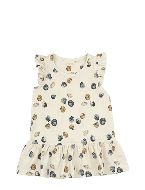 Dress L/S Modal Frill Petit Piao Beige
