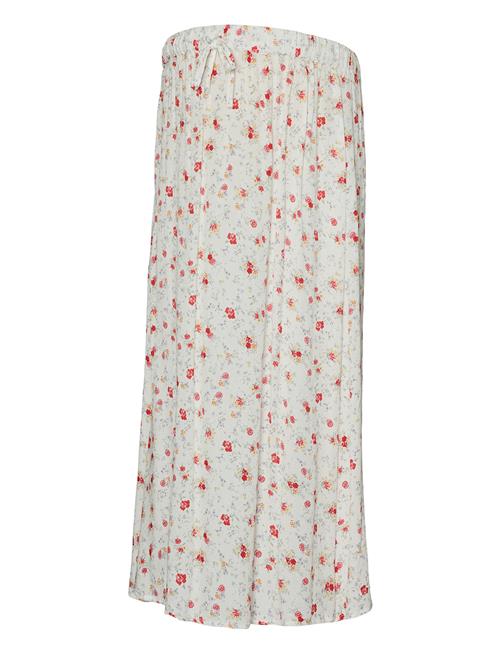 Mlora Wo Midi Skirt Hw Mamalicious White