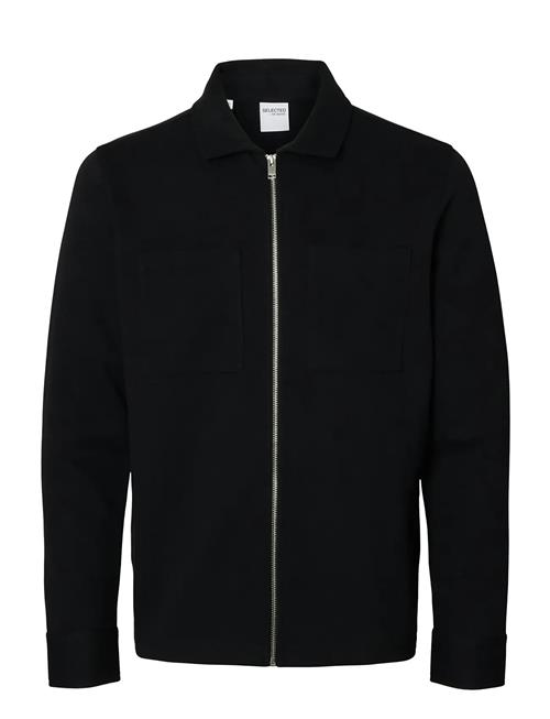 Slhjackie Sweat Zip Jacket Noos Selected Homme Black