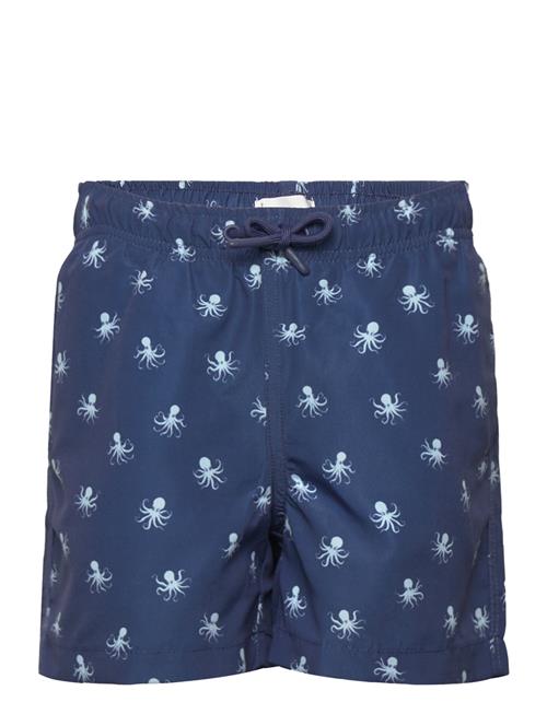 Octopus Print Swimsuit Mango Blue