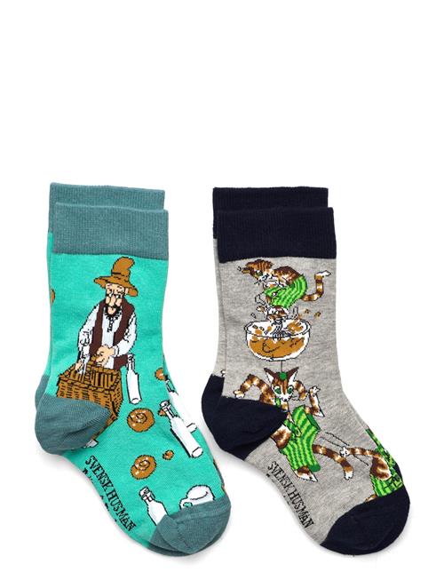Pettson & Findus Socks 2-Pack Mix 19-21 Geggamoja Patterned