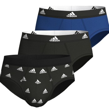 adidas 3P Active Flex Cotton Brief CL1 Sort/Blå bomuld Small Herre