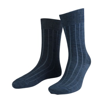 Amanda Christensen Strømper Grade Wide Rib Ankle Socks Mørkblå Str 39/42
