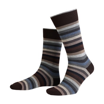 Amanda Christensen Strømper True Block Stripe Ankle Sock Sort/Blå Str 43/46