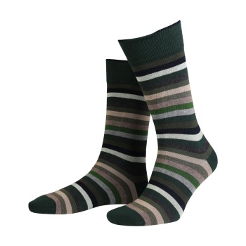 Amanda Christensen Strømper True Block Stripe Ankle Sock Sort/Grøn Str 43/46