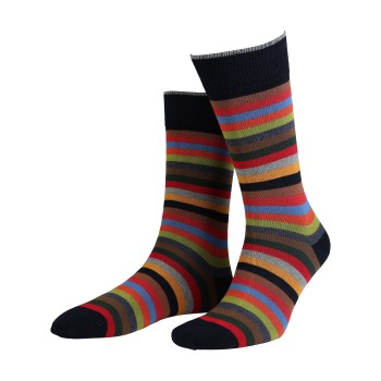 Amanda Christensen Strømper True Block Stripe Ankle Sock Rød/Sort Str 43/46