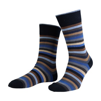Amanda Christensen Strømper True Block Stripe Ankle Sock Marineblå Str 43/46