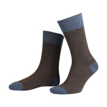 Amanda Christensen Strømper True Contrast Ankle Sock Brun Str 47/50