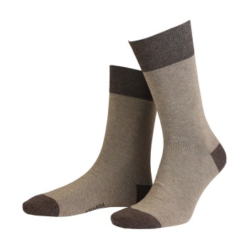 Amanda Christensen Strømper True Contrast Ankle Sock Lysbrun  Str 47/50