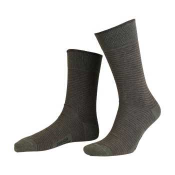 Amanda Christensen Strømper True Stripe Ankle Sock Oliven Str 43/46