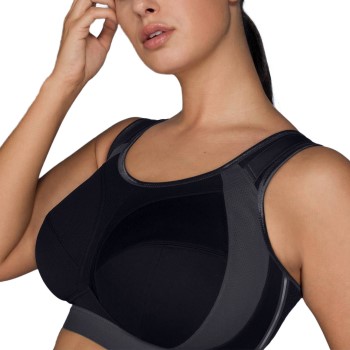 Anita BH Active Extreme Control Plus Sports Bra Sort/Grå I 85 Dame
