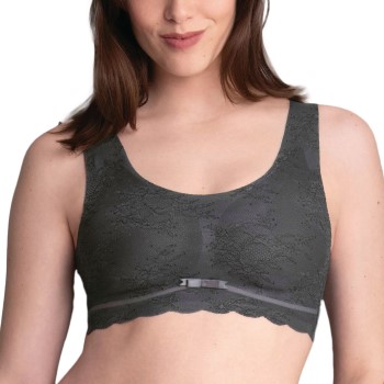 Anita Bh Essentials Lace Bralette Mørkgrå  X-Small Dame