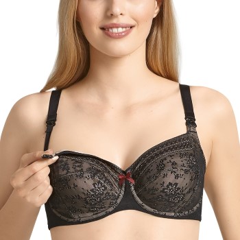Anita BH Fleur Underwire Nursing Bra Sort polyamid F 105 Dame