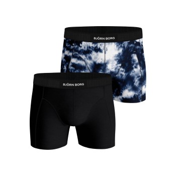 Björn Borg 2P Cotton Stretch Shorts 2112 Sort/Blå bomuld Medium Herre