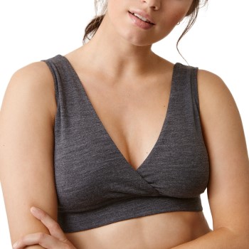 Boob BH The Go-To Merino wool bra Mørkgrå  merinould Large Dame