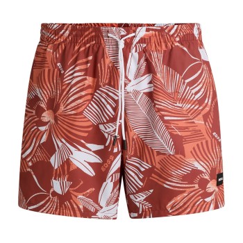 BOSS Badebukser Piranha Swim Shorts Orange mønster polyester Large Herre