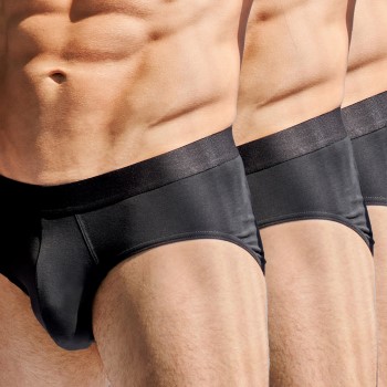 Bread & Boxers Bread and Boxers Brief Multi 3P Sort økologisk bomuld Small Herre