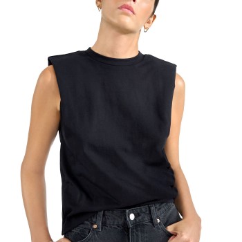 Bread & Boxers Bread and Boxers Heavy Tank Top Sort økologisk bomuld Large Dame