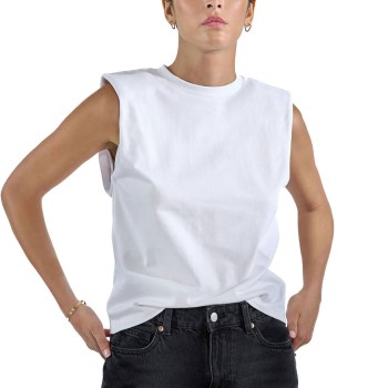 Bread & Boxers Bread and Boxers Heavy Tank Top Hvid økologisk bomuld X-Large Dame