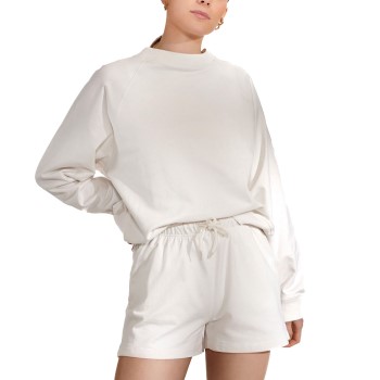 Bread & Boxers Bread and Boxers Organic Sweatshirt Benhvid økologisk bomuld X-Large Dame