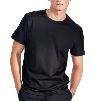 Bread & Boxers Bread and Boxers Pima Cotton Crew Neck Sort økologisk bomuld Large Herre