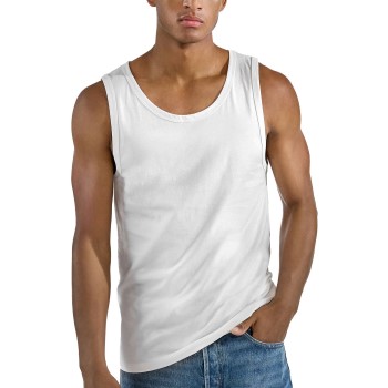 Bread & Boxers Bread and Boxers Tank Relaxed Hvid økologisk bomuld Large Herre