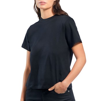 Bread & Boxers Bread and Boxers T-Shirt Classic Sort økologisk bomuld X-Large Dame