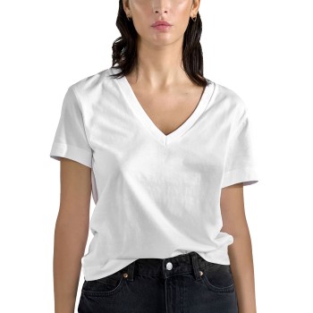 Bread & Boxers Bread and Boxers V-Neck Regular Tee Hvid økologisk bomuld X-Small Dame