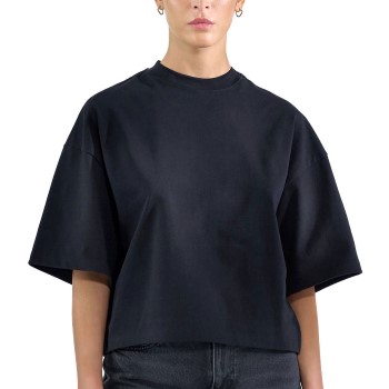 Bread & Boxers Bread and Boxers Womens Heavy Tee Sort økologisk bomuld Small Dame