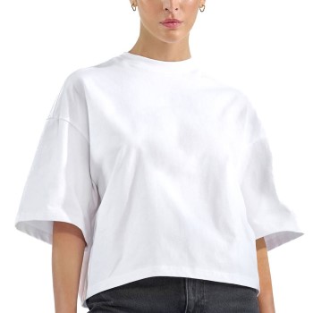 Bread & Boxers Bread and Boxers Womens Heavy Tee Hvid økologisk bomuld Medium Dame