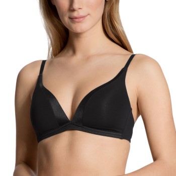 Calida BH Cate Triangle Soft-Bra Sort bomuld A 85 Dame