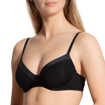 Calida BH Cate Underwire Padded Bra Sort bomuld B 80 Dame