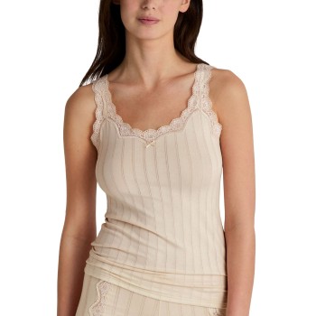 Calida Etude Toujours Tank Top Beige bomuld Large Dame