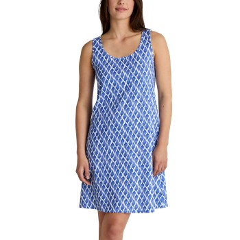 Calida Shell Nights Nightdress Blå/Hvid bomuld Medium Dame