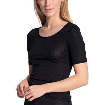 Calida True Confidence Shirt Short Sleeve Sort X-Small Dame