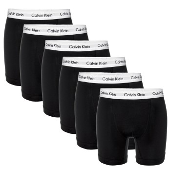 Calvin Klein 6P Cotton Stretch Boxer Brief Sort bomuld Medium Herre