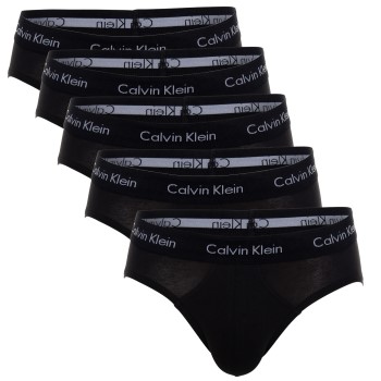 Calvin Klein 5P Cotton Stretch Brief Sort bomuld Large Herre