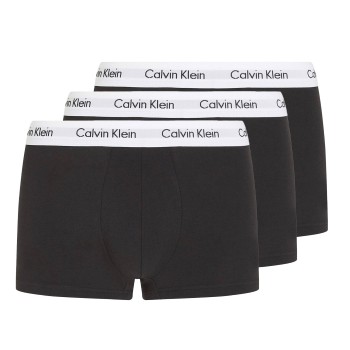 Calvin Klein 3P Cotton Stretch Low Rise Trunks Sort bomuld X-Large Herre