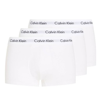 Se Calvin Klein 3P Cotton Stretch Low Rise Trunks Hvid bomuld X-Small Herre ved Timarco