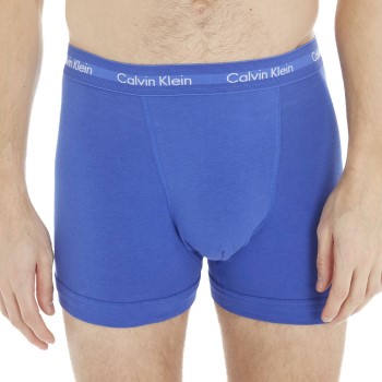 Calvin Klein 3P Cotton Stretch Trunks Marine/Blå bomuld Small Herre